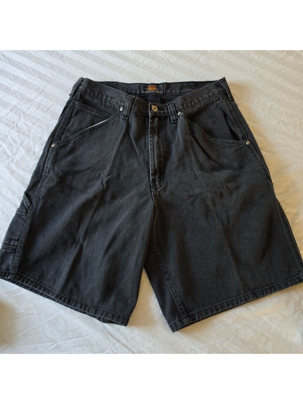 Route 66 Men's Black Denim Cargo Shorts Size 34
